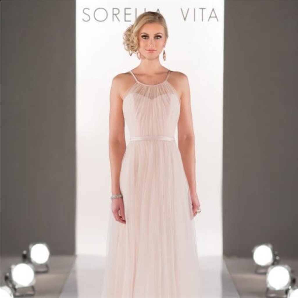 Beautiful Sorella Vita Satin And Tulle Bridesmaid Dress
